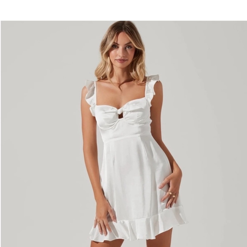 Astr Marla white mini dress